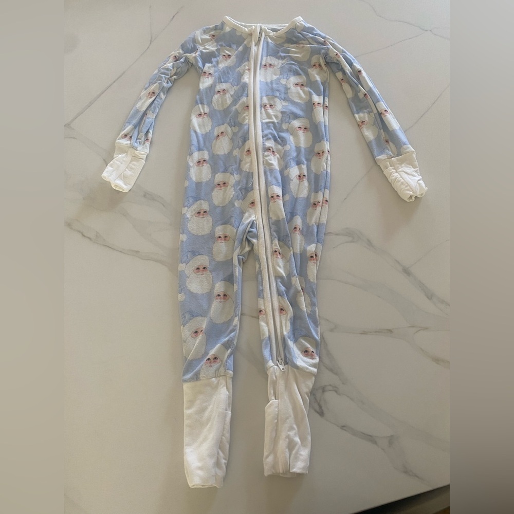 Lillie & Lilah Blue Jolly ST. NICK bamboo pajamas